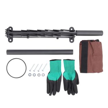 Imagem de Divisor Portátil de Lenha, Cortador de Madeira, Estável, Durável, Fixado na Parede, Divisor de Lenha para Fogueira, Piquenique (BLACK)