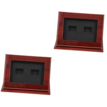 Imagem de 2 peças caixa de exibição anel acessório acessórios esportivos acessórios de mesa acessórios de decoração para casa porta talheres acessórios esportivos vintage contas de madeira troféu produtos domés