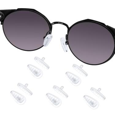 Imagem de OOWLIT 5 pares de protetores de nariz transparentes e macios antiderrapantes para óculos Oakley armação de óculos de sol 15 mm x 8 mm x 7 mm