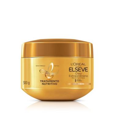 Imagem de L'Oréal Paris Elseve Óleo Extraordinário Máscara Capilar, Nutrição Profunda e Brilho Excepcional, Enriquecida com Micro-Óleos, Reconstrói Fios Secos e Sem Vida, 300g