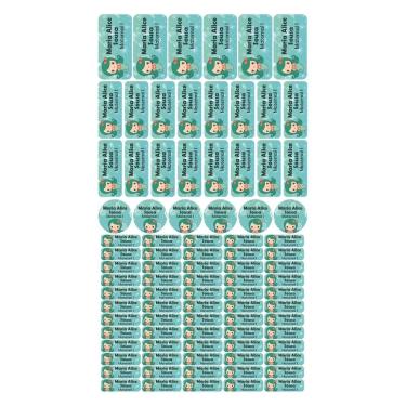 Imagem de Adesivo Etiqueta Escolar Personalizado Vinil Sereia 88UN