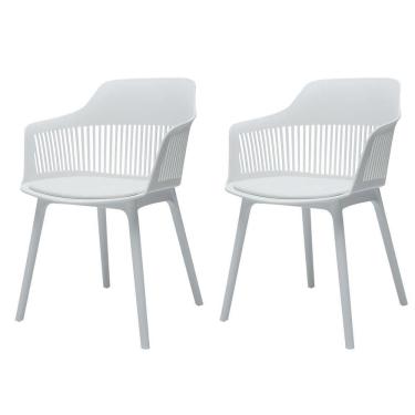 Imagem de Kit 2 Cadeiras Marcela Branca Sala Cozinha Jantar