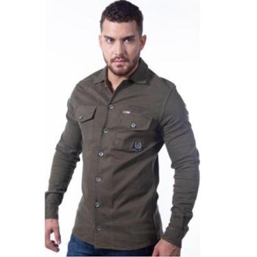 Imagem de Camisa Sallo Confort Verde Militar Tam. G-Masculino