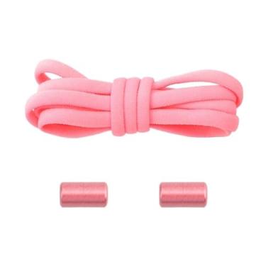 Imagem de Crianças, Adultos, Cadarços Rápidos, Planos, Tênis, Cadarços Elásticos Com Fivela Circular(Pink1)