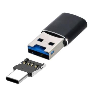 Imagem de ChenYang Leitor de cartão micro SD USB 3.0 USB 3.0 para Micro SDHC/Micro SDXC/TF adaptador de leitor de cartão com adaptador USB C OTG