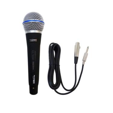 Imagem de Microfone Dinamico com Fio Cabo 4 Mts Ht58A Csr - Preto