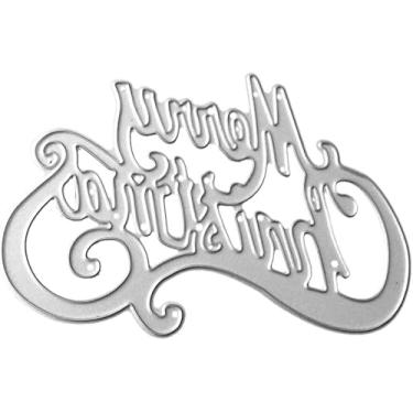 Imagem de Feliz Natal cortado para fazer cartões, moldes de corte de metal de Natal, parabéns, corte, aniversário, estampagem, estêncil, para decoração de scrap-booking, cartão de bênção de aniversário de