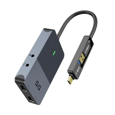 Imagem de Giq Divisor HDMI Display estendido para monitor duplo, duplo 2K a 60Hz Gráficos de vídeo universal USB para adaptador HDMI duplo para USB 3.0 / adaptador USB-C, compatível com USB4, Windows e Mac1