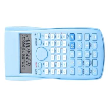 Imagem de Calculadora científica com 12 dígitos, 240 funções, calculadora multifunções com capa deslizante para exames de estudantes (azul)
