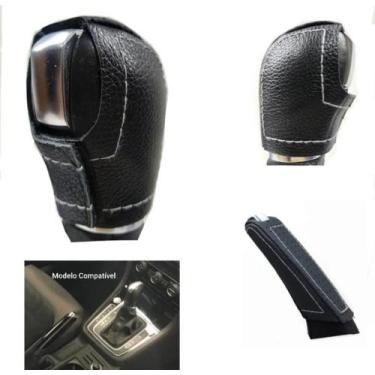 Imagem de Kit Capas Couro Câmbio Automático e Freio de Mão Volkswagen Jetta 2011