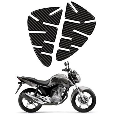 Imagem de Protetor Tanque Adesivo em 3d Lateral Moto - Cobra Motoparts, Preto