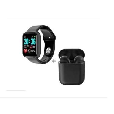 Imagem de Kit Relogio Inteligente Smart watch D20 + Fone inPods 12 Bluetooth - S