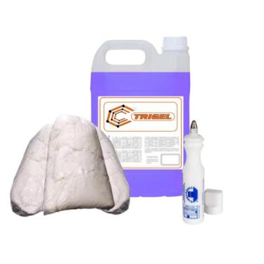 Imagem de Estopa de algodão 2kg, Marcador Industrial & Limpa Baú 5 Litros - Trig