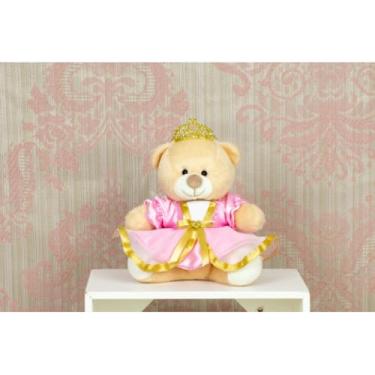 Imagem de URSO DE PELUCIA TEDDE - PRINCESA 12 CM (PRINCESA ROSA)