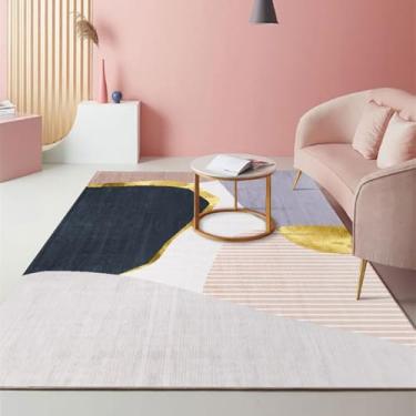 Imagem de Tapetes para sala de estar, tapete rosa para cabeceira, tapete leve de luxo para área grande, sofá, cadeira, carpete lateral, flanela 11.200 x 250 cm 78,7 x 98 pol.