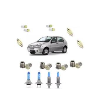 Imagem de Palio Fire 2000 Á 2007 Kit Lâmpadas Super Brancas E Leds - Blue Lion