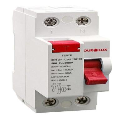 Imagem de Dispositivo idr interruptor diferencial residencial ourolux din 2p 80a