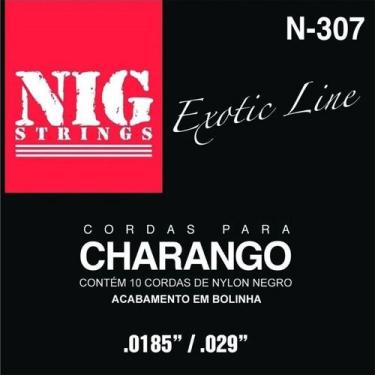 Imagem de Encordoamento Charango NIG Nylon Preto Bolinha N307