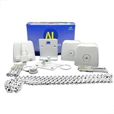 Imagem de Kit 06 AL Janela Basculante Vidro Alvenaria Polímero- Branco