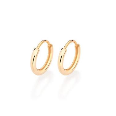 Imagem de Brincos banhado ouro 3x 24k 18k e 22k femininos argola pequenos romman