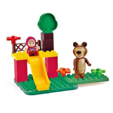 Imagem de Blocos Didáticos De Montar Masha E O Urso No Parque Jardim - Monte Líb