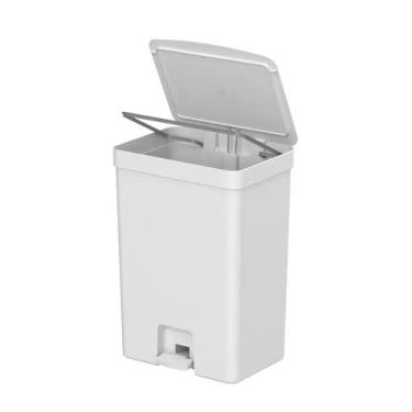 Imagem de Lixeira com Pedal Trium 30 Litros - Branco - OU