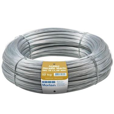Imagem de Arame Liso Galvanizado Morlan 10 Industrial Rolo 50Kg