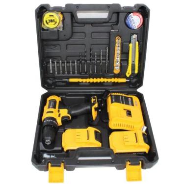 Imagem de Kit Ferramentas Com Parafusadeira 2 Baterias 36V e Maleta Excelente - 