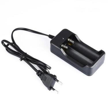 Imagem de Carregador Duplo de Pilhas Baterias Recarregáveis 4.2v Li-Ion 18650 Bi