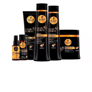 Imagem de Kit Haskell Cavalo Forte 6 Itens Completo 500g/ml - Haskell Cosméticos