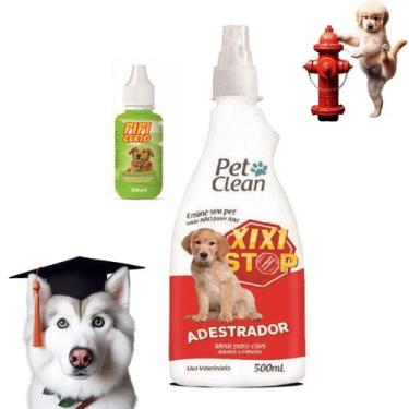 Imagem de Educador Cães Kit Pet Clean Pipi Certo 30mL Xixi Não 500mL 