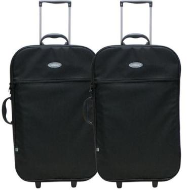 Imagem de Kit 2 malas de viagem grande grotaferrata fx-g preta,  Preto