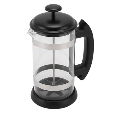 Imagem de Máquina de café Francesa de 1000ML, Prensa Francesa de Aço Inoxidável de Vidro, para Fabricação de chá Com Corpo de Pote de Vidro Seguro para Fabricação Caseira e Observação