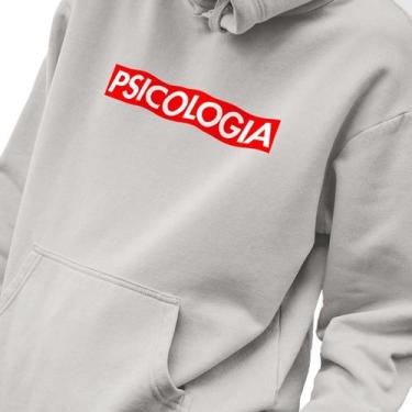 Imagem de Blusa Moletom Masculino Estampado Suprem Psicologia em Algodão Fio 30.