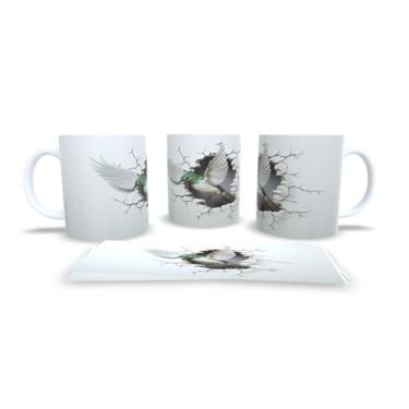 Imagem de Caneca Branca de Porcelana Personalizadas Arte em 3D Animais (Mod.1)