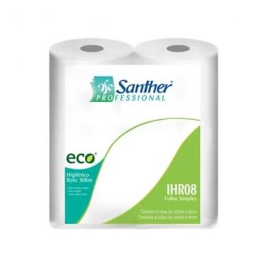 Imagem de Santher papel higienico inovatta folha simples rolo  08 x 300 metros -