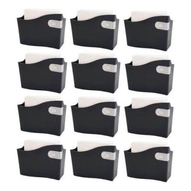 Imagem de Kit 12 Porta Guardanapo Sachês 14cm Suporte Açúcar Mesa - Brinox, Pret