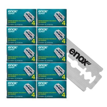 Imagem de Kit 40 Lâminas de Barbear Aço Inoxidável para Barbeador Navalha Super 