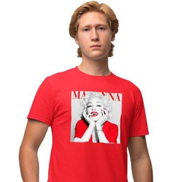 Imagem de Camisa Camiseta Masculina Estampada Madonna 100% Algodão Fio 30.1 Pent