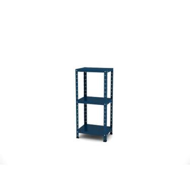 Imagem de Estante de Aço Multiuso de Canto Pandin 90 cm Azul del Rey