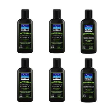 Imagem de Kit 6 Shampoo Antiqueda Masculino Nupill Força Vitalidade e Volume 200