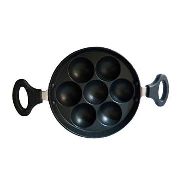 Imagem de Sahishnu Online & Marketing Base de indução de 7 cavidades Appam Patra, Appam Maker, 7 Pits Appam Maker com tampa de aço