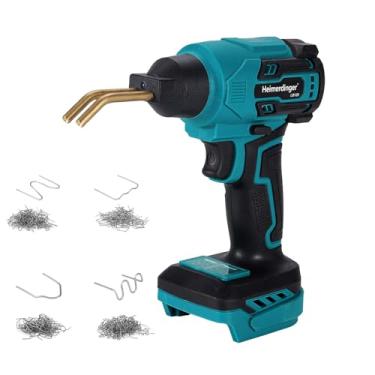 Imagem de Soldador de plástico sem fio compatível com bateria Makita de 18 V (não incluída), kit de solda de plástico, kit de reparo de soldador de plástico com 400 grampos quentes para reparo de para-choques