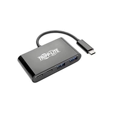 Imagem de Tripp Lite Adaptador USB C Hub Conversor Portátil com 2 USB Tipo C e 2 USB-A Thunderbolt 3 USB-C Preto (U460-004-2A2CB)