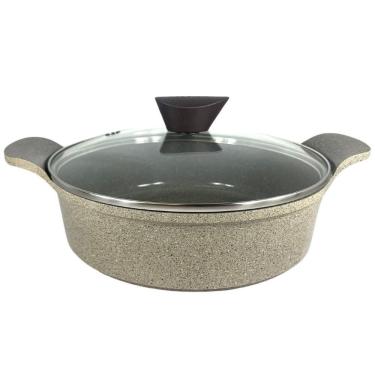 Imagem de Caçarola Rasa 28cm/4,8l Com Revestimento Cerâmico Marble Neoflam Cinza