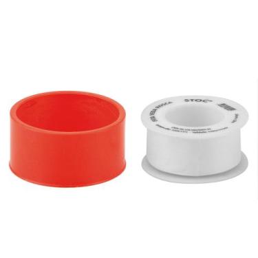 Imagem de Kit 10 Fitas Vedarosca 18mmX10m Alta Qualidade Branco Liso - Modelar