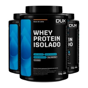 Imagem de Kit 3 Whey Protein Isolado Dux Doce de Leite 900g