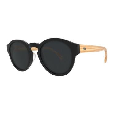 Imagem de Óculos de Sol HB Buzz Matte Black/Wood, Preto, Único