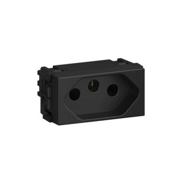 Imagem de Módulo Tomada 2p+t 10a 250v Preto Refinatto Weg