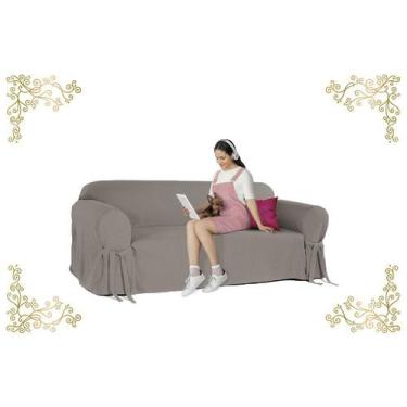 Imagem de Capa para Sofá de 6 Lugares em Gorgurão Resistente Sala Decoração Pet 